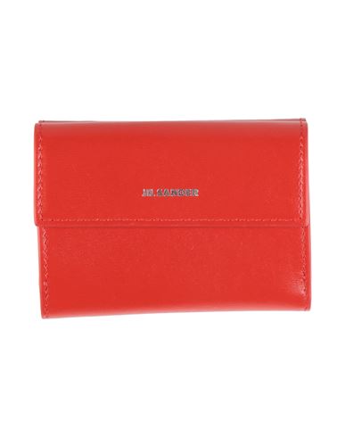 Jil Sander Woman Wallet Coral Size - Leather In Red
