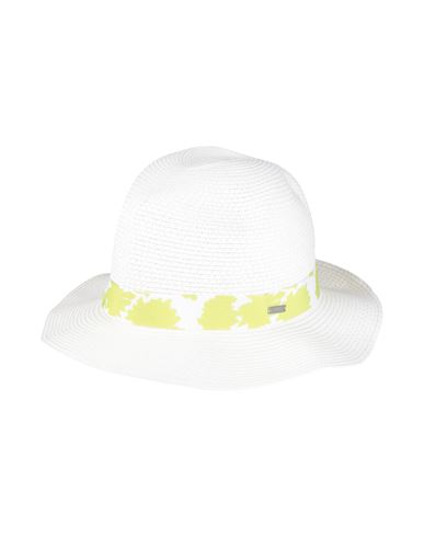 Armani Exchange Woman Hat Off White Size Xs/s Paper Yarn In Off White