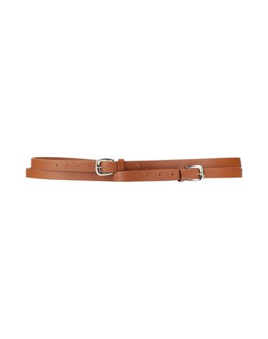 Erika Cavallini Woman Belt Brown Size L Leather