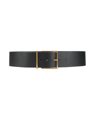 Sandro Woman Belt Black Size 3 Cowhide In Black