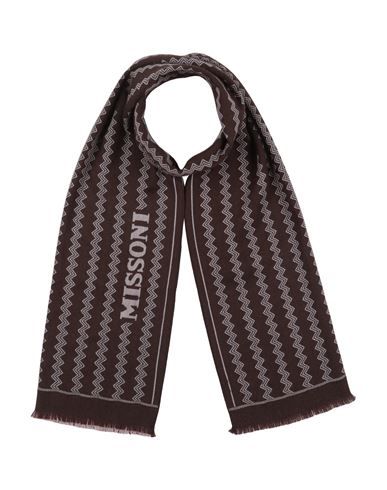 MISSONI MISSONI WOMAN SCARF DARK BROWN SIZE - WOOL 