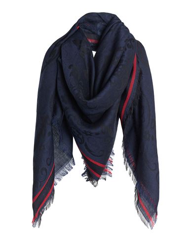 D'aniello Woman Scarf Midnight Blue Size - Wool, Modal