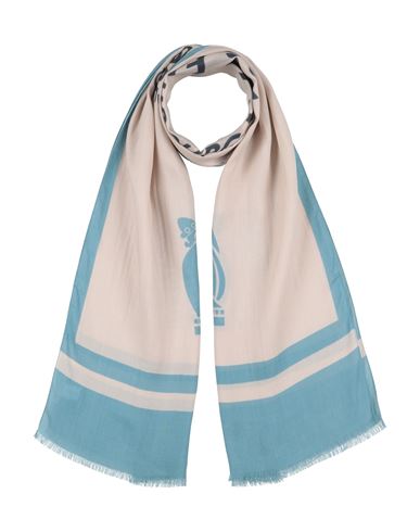 Lanvin Woman Scarf Sky Blue Size - Modal, Cashmere