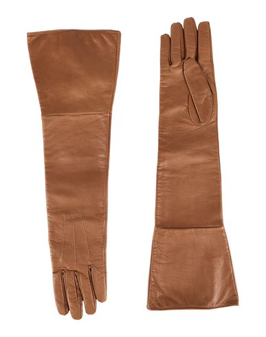 ELISABETTA FRANCHI ELISABETTA FRANCHI WOMAN GLOVES CAMEL SIZE 7 OVINE LEATHER 
