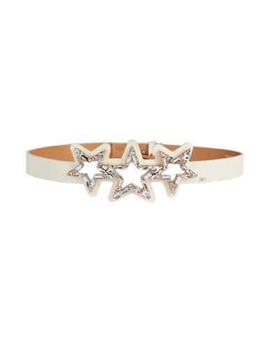 ELISABETTA FRANCHI ELISABETTA FRANCHI WOMAN BELT CREAM SIZE 4 TEXTILE FIBERS 