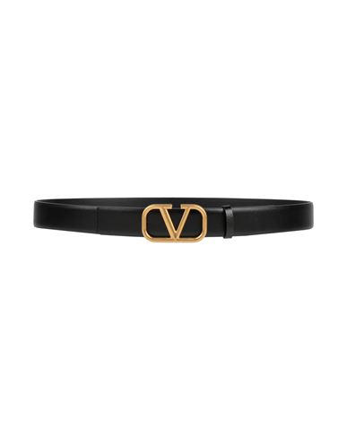 Valentino Garavani Woman Belt Black Size 39.5 Leather