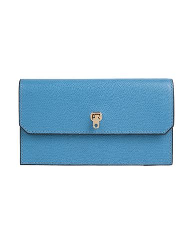 Valextra Woman Wallet Slate Blue Size - Calfskin In Blue