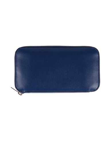 Valextra Woman Wallet Navy Size - Leather
