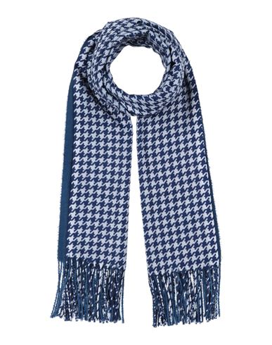 Portofino Man Scarf Navy Size - Viscose, Wool, Cashmere