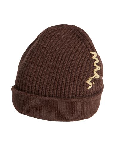 Marni Man Hat Brown Size L Virgin Wool, Cashmere