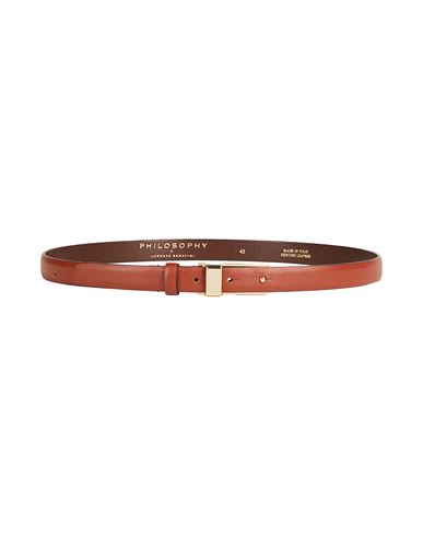 Philosophy Di Lorenzo Serafini Woman Belt Tan Size 6 Leather