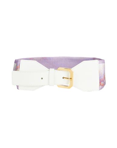 Missoni Woman Belt Lilac Size S Calfskin, Polyester In Purple