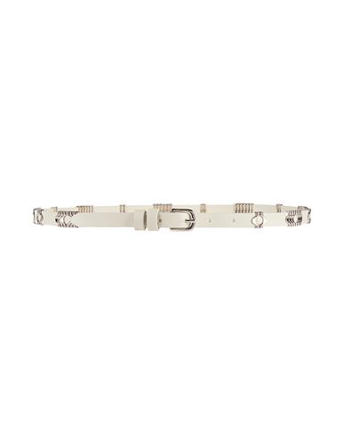 Isabel Marant Woman Belt Light Grey Size 32 Cow Leather, Zamak