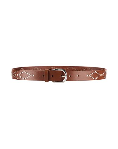 Isabel Marant Woman Belt Tan Size 32 Cow Leather, Copper, Zamak