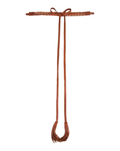 Simona Corsellini Woman Belt Tan Size S Leather