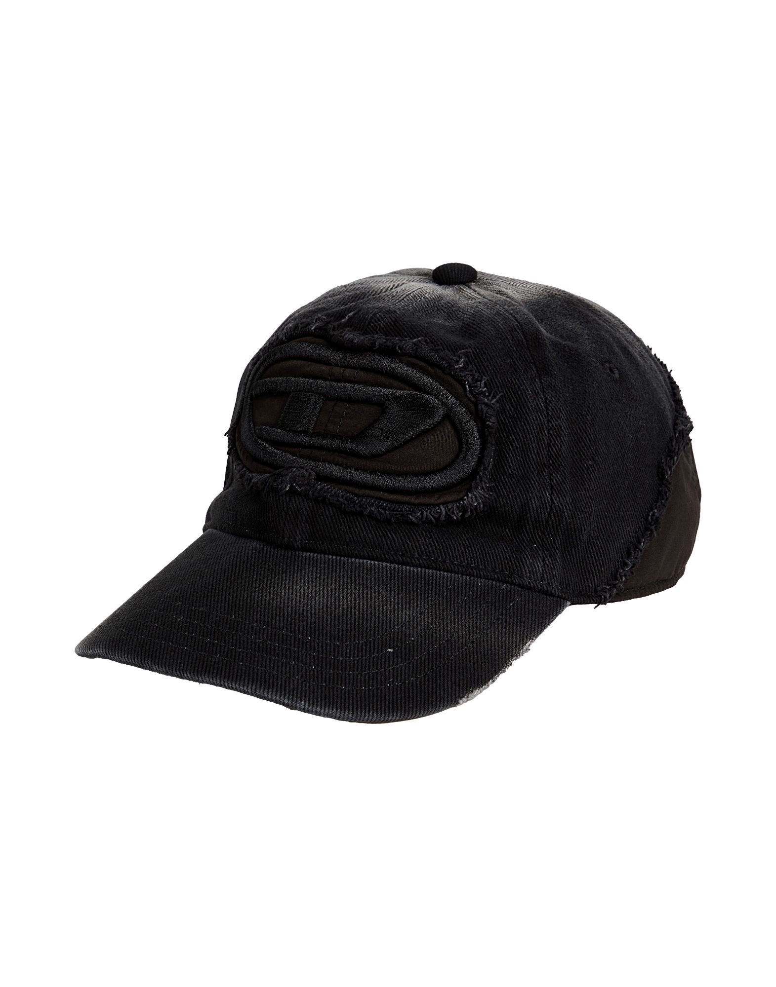 ディーゼルのデニムベースボールキャップC-Olton-Black-D