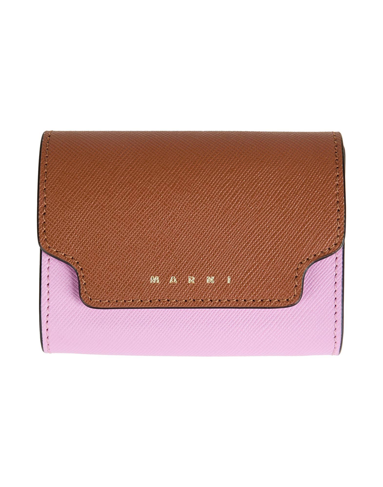 未使用 マルニ MARNI レザーラウンドジップ長財布　くすみピンク　袋付き 現品限り！】MARNI マルニ ラウンドジップ長財布 ピンクホワイト