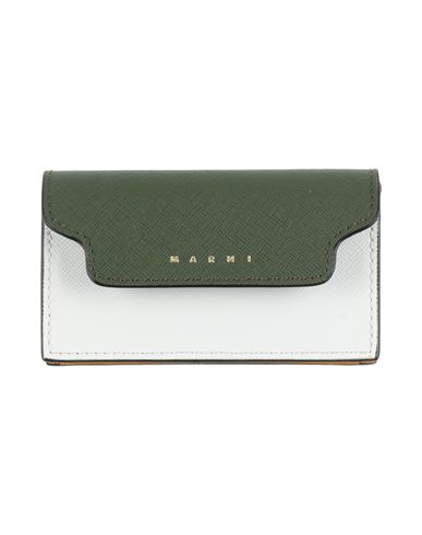 Marni Woman Coin Purse Dark Green Size - Cow Leather