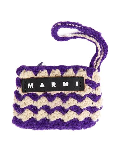 Marni Woman Coin Purse Purple Size - Acrylic, Cotton, Polypropylene