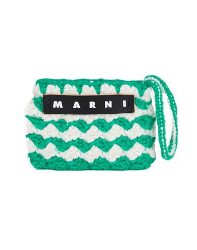 Marni Woman Coin Purse Green Size - Acrylic, Cotton, Polypropylene
