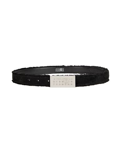 Mm6 Maison Margiela Woman Belt Black Size Onesize Leather