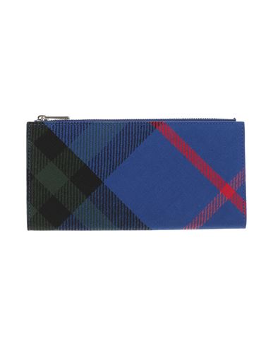 Burberry Prorsum Woman Wallet Bright Blue Size - Polyester, Cotton, Lambskin