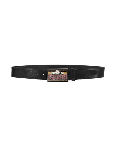 Dsquared2 Man Belt Black Size 39.5 Leather In Black