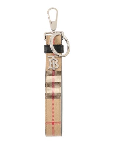 Burberry Man Key Ring Beige Size - Polyurethane, Polyester, Cotton, Acrylic, Calfskin