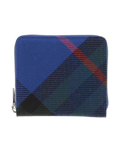 Burberry Prorsum Woman Wallet Bright Blue Size - Polyester, Cotton, Lambskin