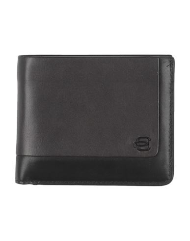 Piquadro Man Wallet Black Size - Cow Leather