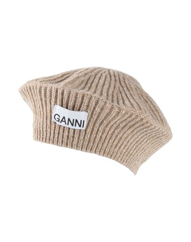 Ganni Woman Hat Beige Size Onesize Wool, Recycled Wool, Recycled Polyamide