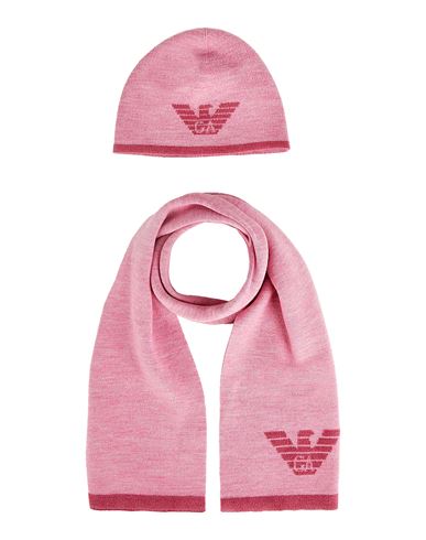 Emporio Armani Toddler Girl Accessories Set Pink Size 4 Wool, Cotton, Viscose