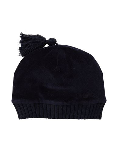 Emporio Armani Newborn Hat Midnight Blue Size 1 Cotton, Wool