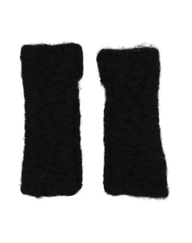 Shop Isabel Benenato Woman Gloves Black Size Onesize Alpaca Wool, Polyamide, Wool