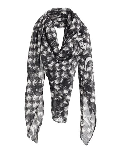 Manila Grace Woman Scarf Black Size - Cotton, Silk