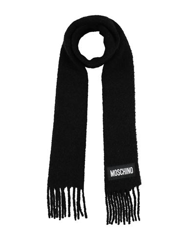 Moschino Woman Scarf Black Size - Alpaca Wool, Virgin Wool, Polyamide In Black