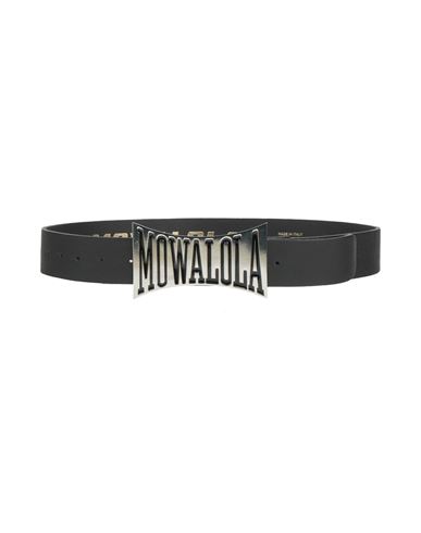 Mowalola Man Belt Black Size Xs Leather