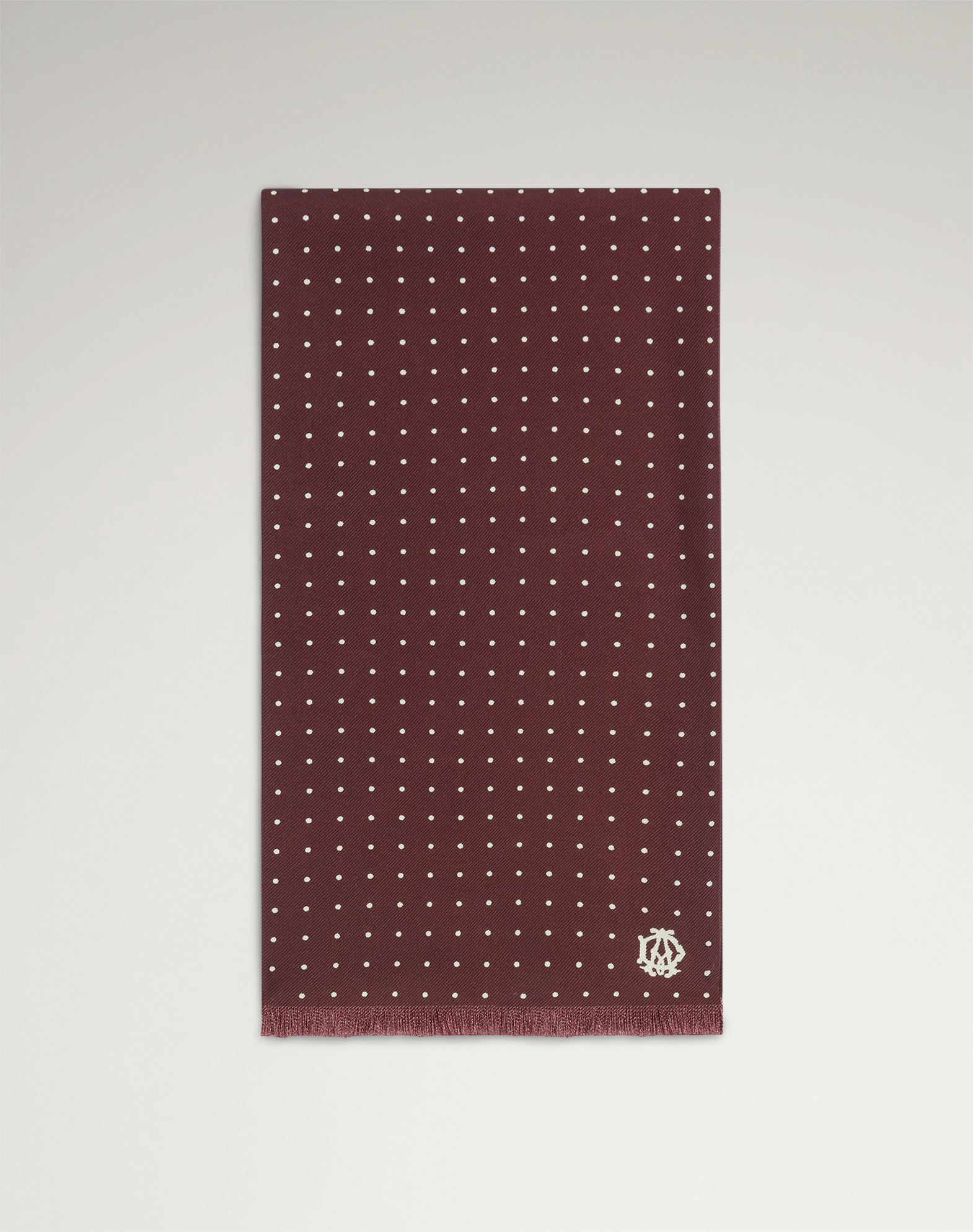 Dunhill Silk Polka Dot Screen Printed Scarf