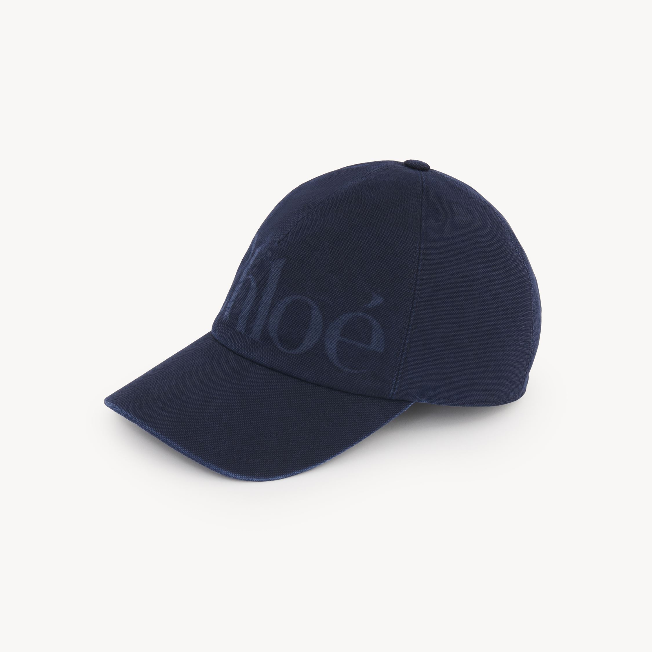 CHLOÉ THE CHLOÉ ESSENTIALS CAP IN WASHED COTTON BLUE SIZE S 100% COTTON 