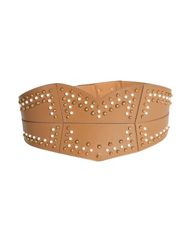 Elisabetta Franchi Woman Belt Light Brown Size 4 Synthetic Fibers In Brown