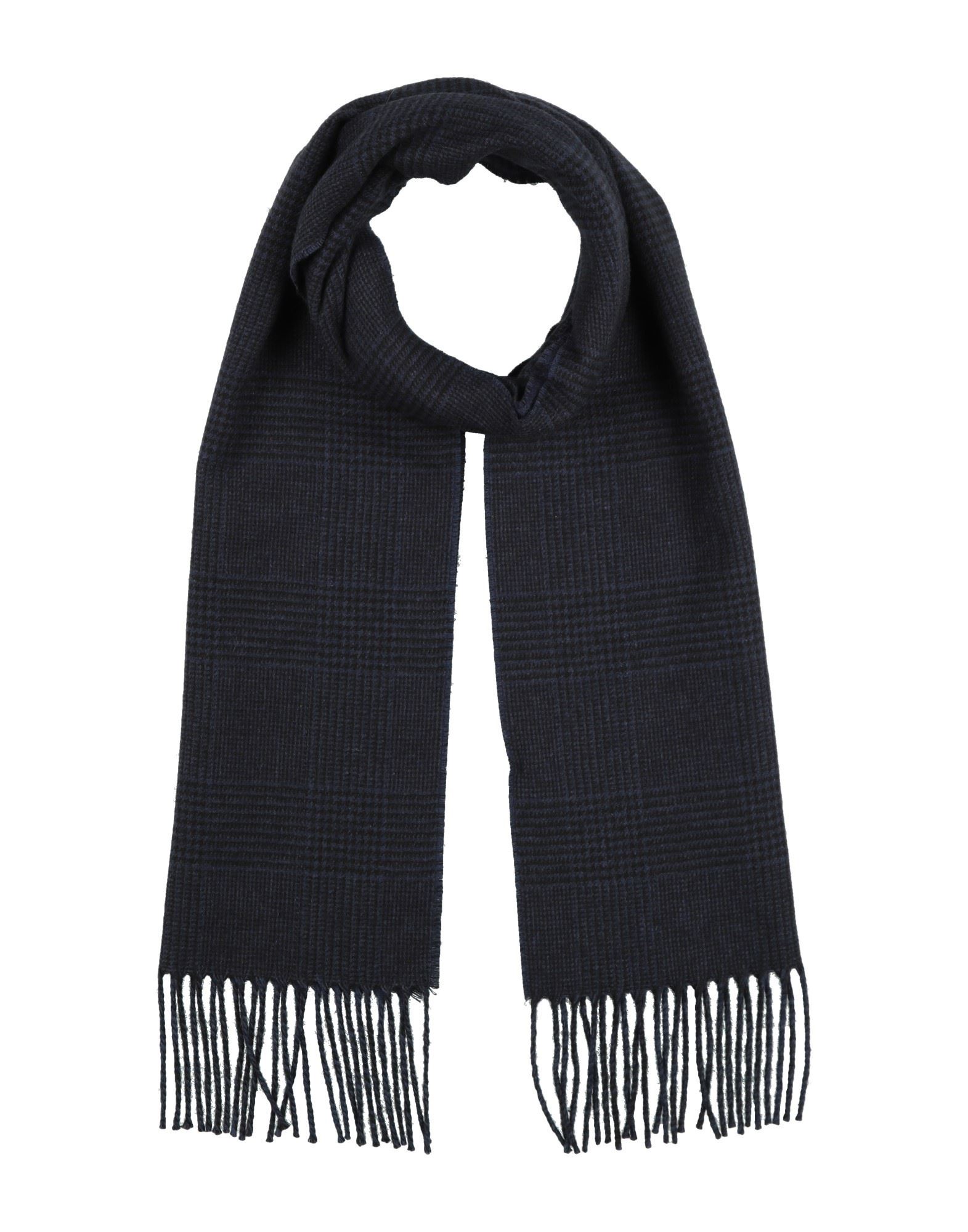 ブリオーニ カシミア100%マフラー ネイビー カシミヤ ロゴ