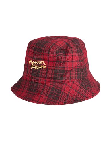 MAISON KITSUNÉ MAISON KITSUNÉ WOMAN HAT BRICK SIZE M/L VIRGIN WOOL 