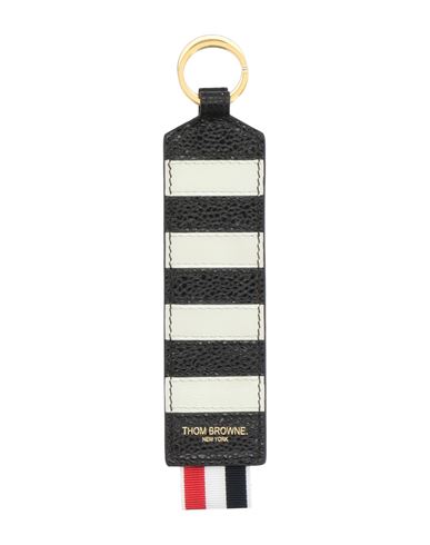 Thom Browne Man Key Ring Black Size - Leather