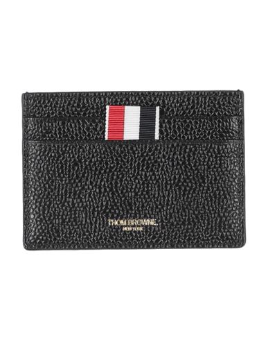 Thom Browne Man Cardholder Black Size - Leather In Black