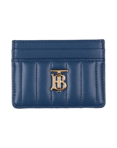 Burberry Woman Cardholder Navy Size - Lambskin