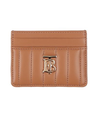 Burberry Woman Cardholder Tan Size - Lambskin