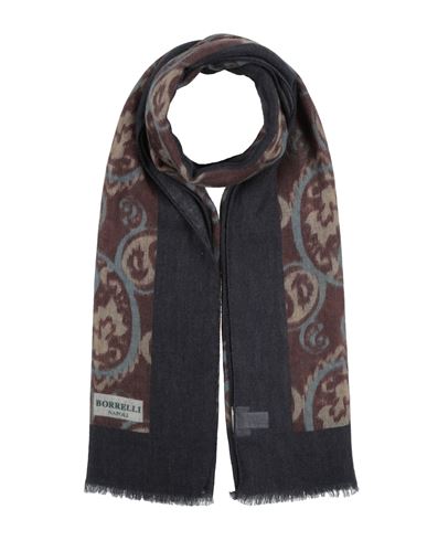 Luigi Borrelli Napoli Man Scarf Chocolate Brown Size - Cashmere In Brown