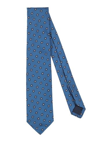 Luigi Borrelli Napoli Man Ties & Bow Ties Blue Size - Silk In Blue