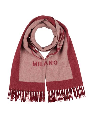 Moschino Woman Scarf Red Size - Virgin Wool
