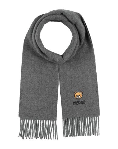 Moschino Woman Scarf Grey Size - Merino Wool In Gray